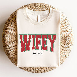 Hubby Wifey Kerst Bruids Bruiloft Verloving T-shirt