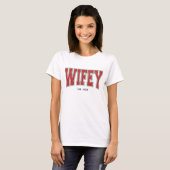 Hubby Wifey Kerst Bruids Bruiloft Verloving T-shirt (Voorkant volledig)