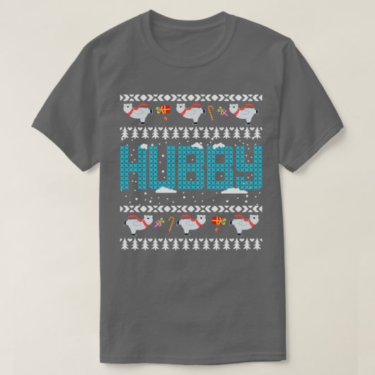 Hubby Wifey Kerst Matching T-shirt (Design voorkant)