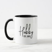 Hubby & Wifey op maat gevestigde jaar koffie mok (Links)