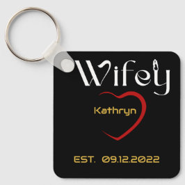 Hubby Wifey Wedding Jubileum Gift Sleutelhanger