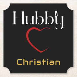 Hubby Wifey Wedding Jubileum Party Kartonnen Onderzetters