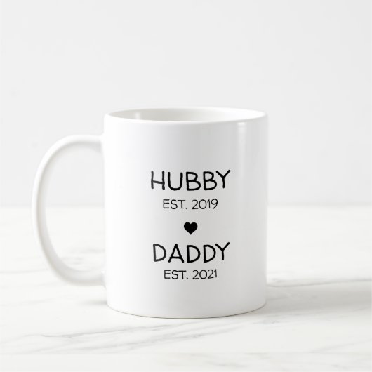 HubbyDaddy Zwangerschapsaankondiging Baby Reveal Koffiemok (Links)