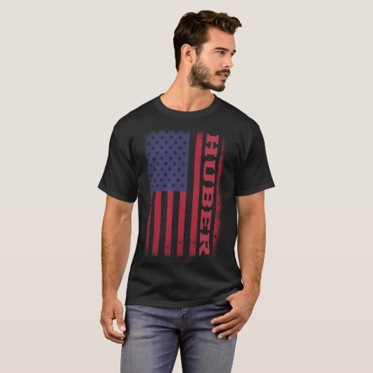 HUBER American Flag T-shirt (Voorkant volledig)