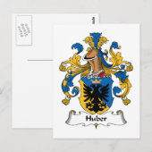 Huber Family Crest Briefkaart (Voorkant / Achterkant)