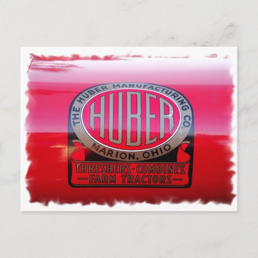 Huber Tractor Logo Briefkaart (Voorkant)