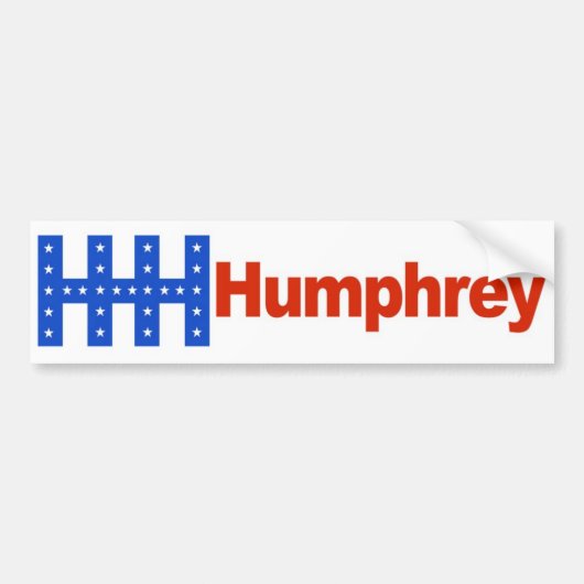 Hubert Humphrey HH  Bumpersticker (Voorkant)