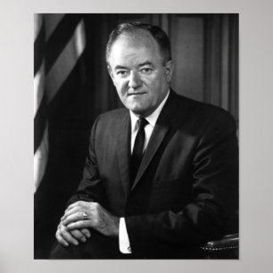 Hubert Humphrey Portrait - Circa 1965 Poster