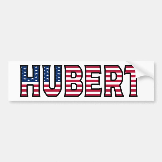 Hubert Name Vorname USA Aufkleber Sticker Auto (Voorkant)