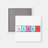 Hubert periodieke table name magnet (Voorkant / Achterkant)