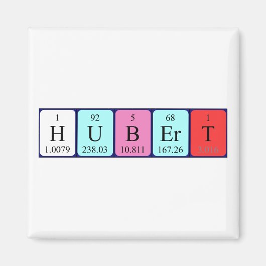 Hubert periodieke table name magnet (Voorkant)