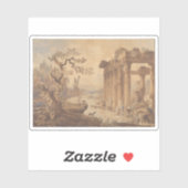 Hubert Robert - Landschap met ruïnes Sticker (Vel)