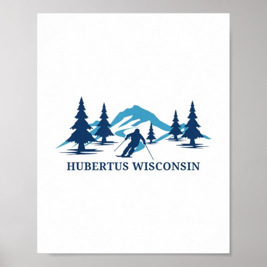 Hubertus Wisconsin Skigebied Skigebied _1 Poster (Voorkant)