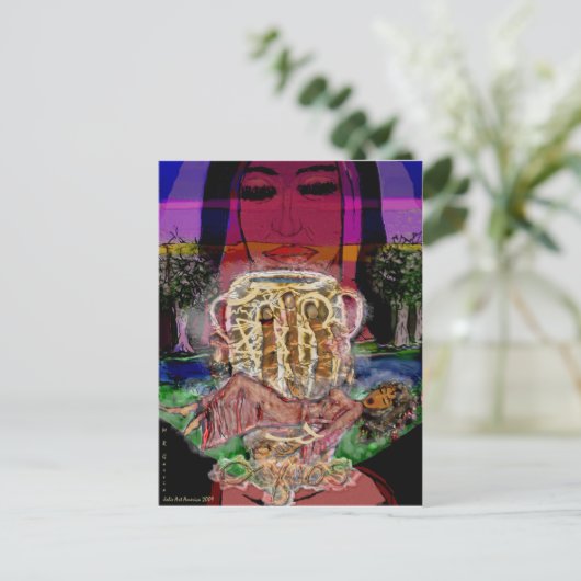 hubgroot briefkaart (Staand voorkant)