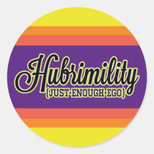 Hubrimility Net genoeg Ego Bright Bars GFX Ronde Sticker