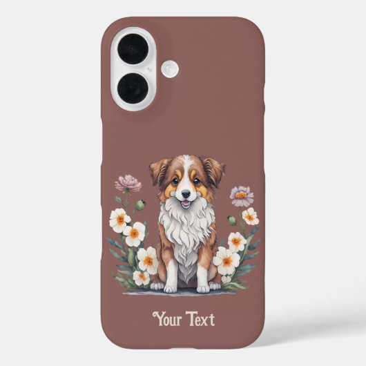 Hübscher Collie umringt von Blumen - Case-Mate iPhone Case (Achterkant)
