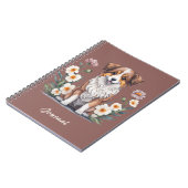 Hübscher Collie umringt von Blumen - Notitieboek (Linkerzijde)