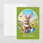 Hübscher Osterhase in Landschaft -  (Voorkant / Achterkant)