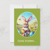 Hübscher Osterhase in Landschaft -  Kaart (Voorkant)