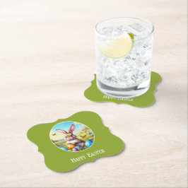 Hübscher Osterhase in Landschaft -  Kartonnen Onderzetters