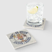 Huc-A-Poos Tybee Marble Stone Onderzetter. Stenen Onderzetter (Zijkant)