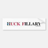 Huck Fillary - Anti-Hillary -.png Bumpersticker (Voorkant)
