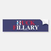 Huck Fillary - Anti-Hillary - white -.png Bumpersticker (Voorkant)