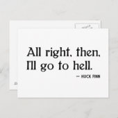 Huck Fin op Hel Briefkaart (Voorkant / Achterkant)