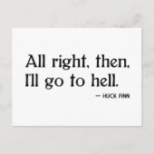 Huck Fin op Hel Briefkaart (Voorkant)