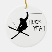 Huck Ja (kiing) Keramisch Ornament (Voorkant)