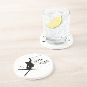 Huck Ja (kiing) Zandsteen Onderzetter (Zijkant)