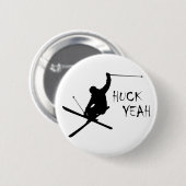 Huck Ja (Skiing) Ronde Button 5,7 Cm (Voorkant /achterkant)