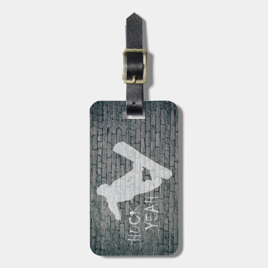 Huck Ja (Snowboarding) Bagagelabel (Voorkant verticaal)