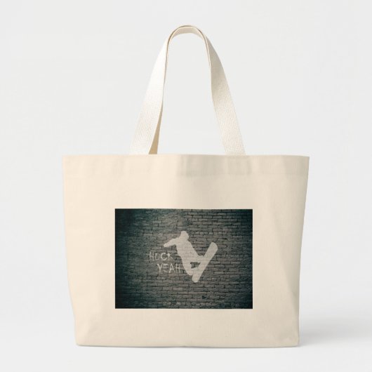 Huck Ja (Snowboarding) Grote Tote Bag (Voorkant)
