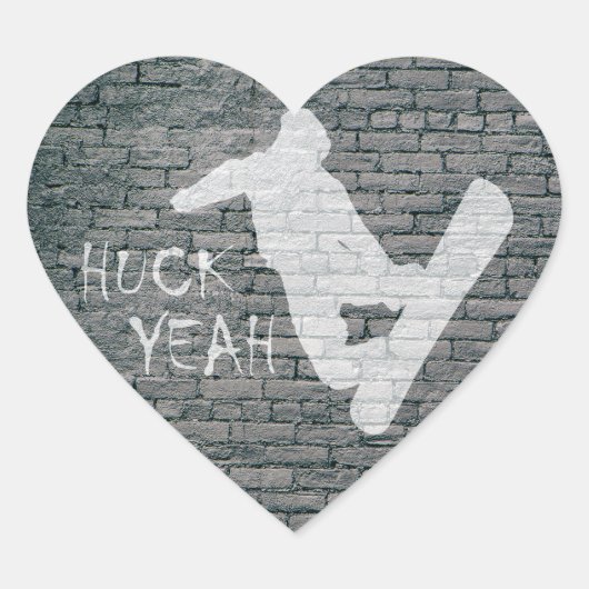 Huck Ja (Snowboarding) Hart Sticker (Voorkant)