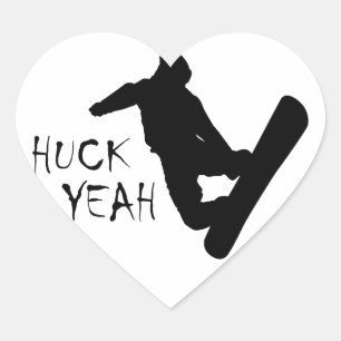 Huck Ja (Snowboarding) Hart Sticker