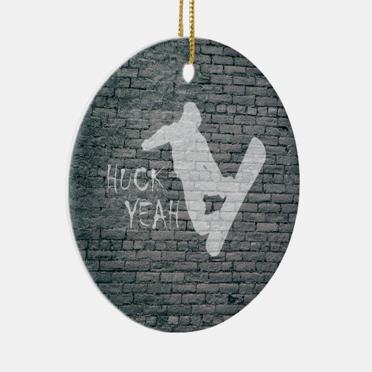 Huck Ja (Snowboarding) Keramisch Ornament (Rechts)