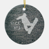 Huck Ja (Snowboarding) Keramisch Ornament (Voorkant)