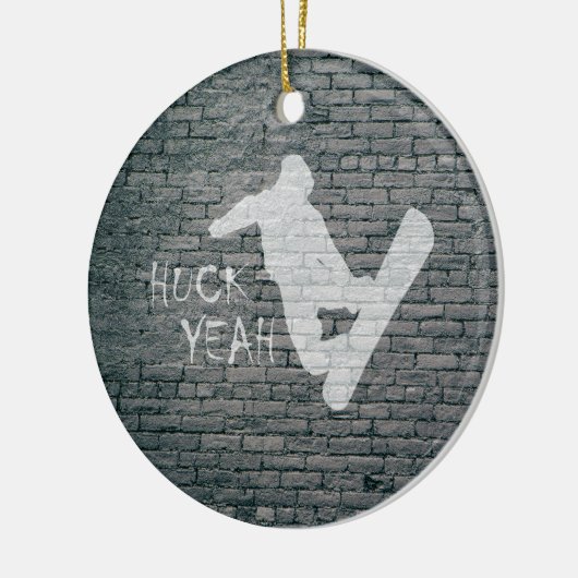 Huck Ja (Snowboarding) Keramisch Ornament (Links)