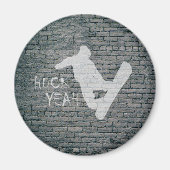 Huck Ja (Snowboarding) Magneet (Voorkant)