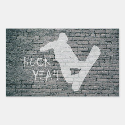 Huck Ja (Snowboarding) Rechthoekige Sticker (Voorkant)
