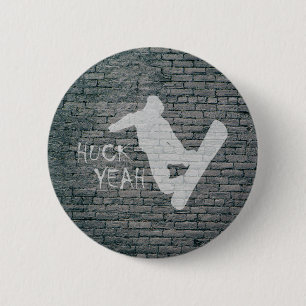 Huck Ja (Snowboarding) Ronde Button 5,7 Cm