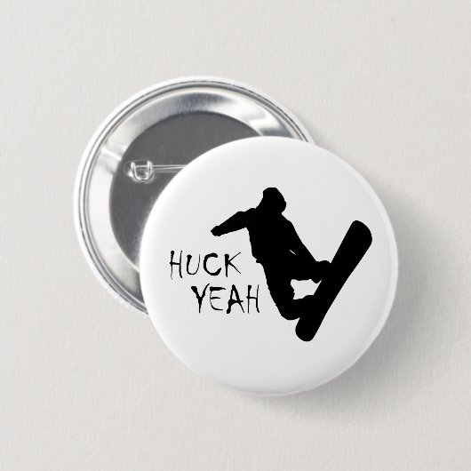 Huck Ja (Snowboarding) Ronde Button 5,7 Cm (Voorkant /achterkant)