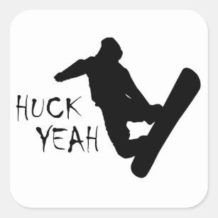Huck Ja (Snowboarding) Vierkante Sticker