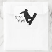 Huck Ja (Snowboarding) Vierkante Sticker (Tas)