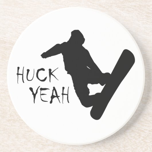 Huck Ja (Snowboarding) Zandsteen Onderzetter (Voorkant)