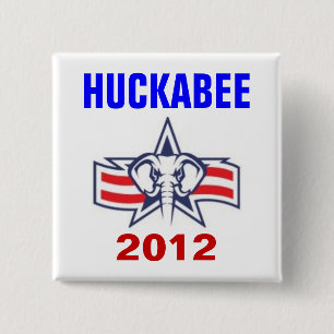 Huckabee 2012 vierkante button 5,1 cm