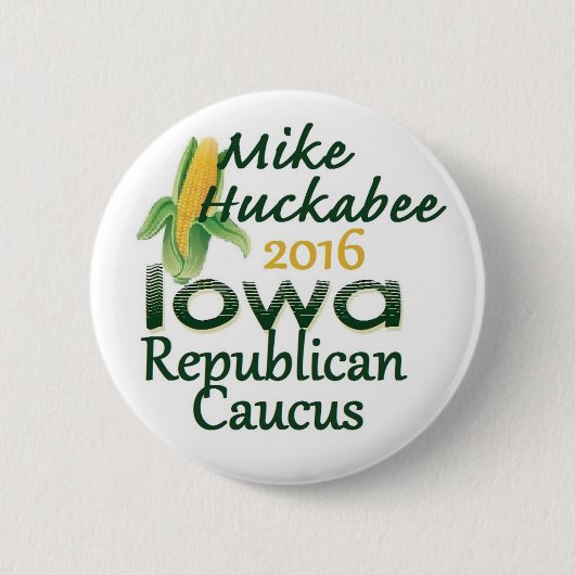 HUCKABEE 2016 RONDE BUTTON 5,7 CM (Voorkant)