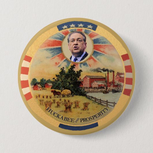 Huckabee en Welvaart Ronde Button 7,6 Cm (Voorkant)