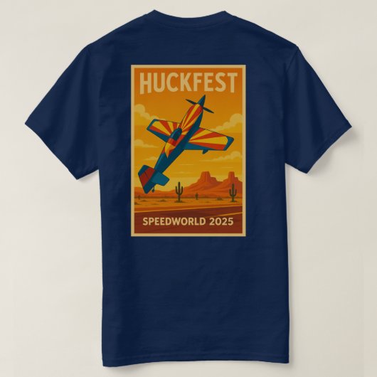 Huckfest T with state flag T-shirt (Design achterkant)